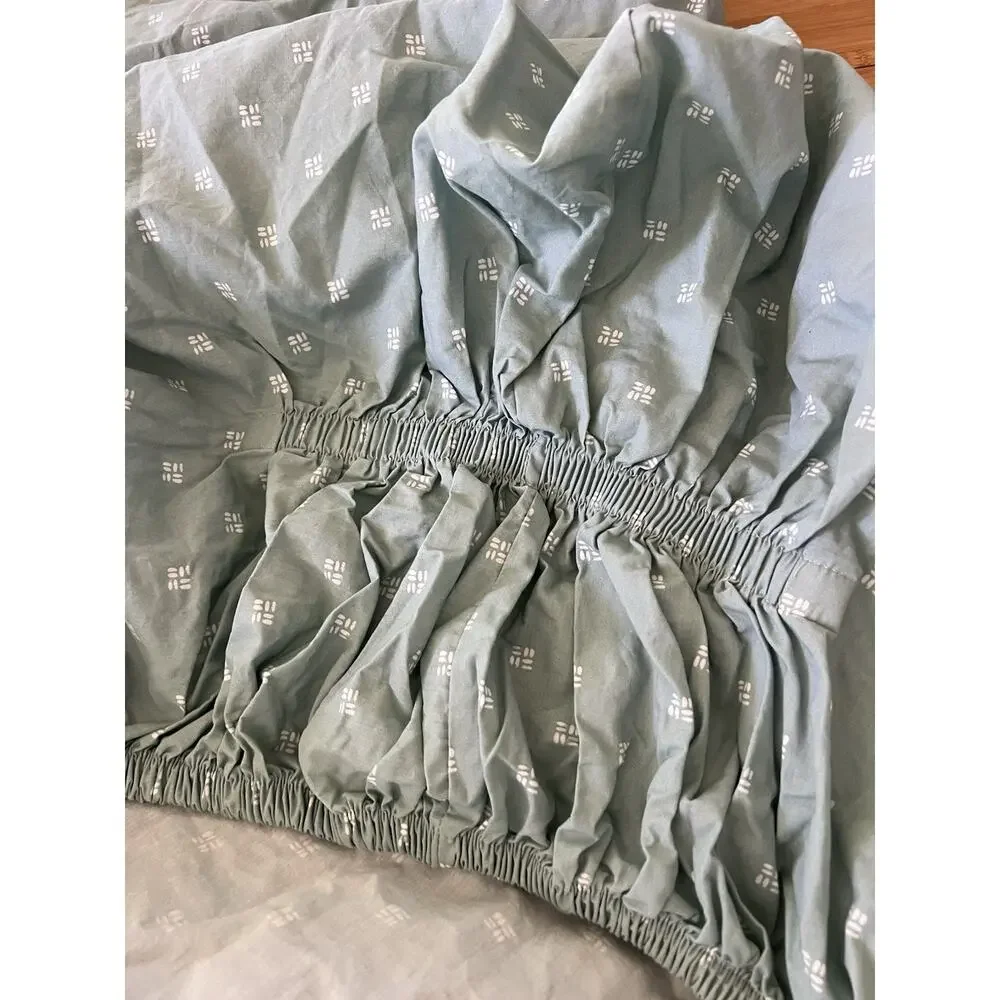 Threshold 100% Organic Cotton 4-Piece Sheet Set Full Size Sage Green Performanc